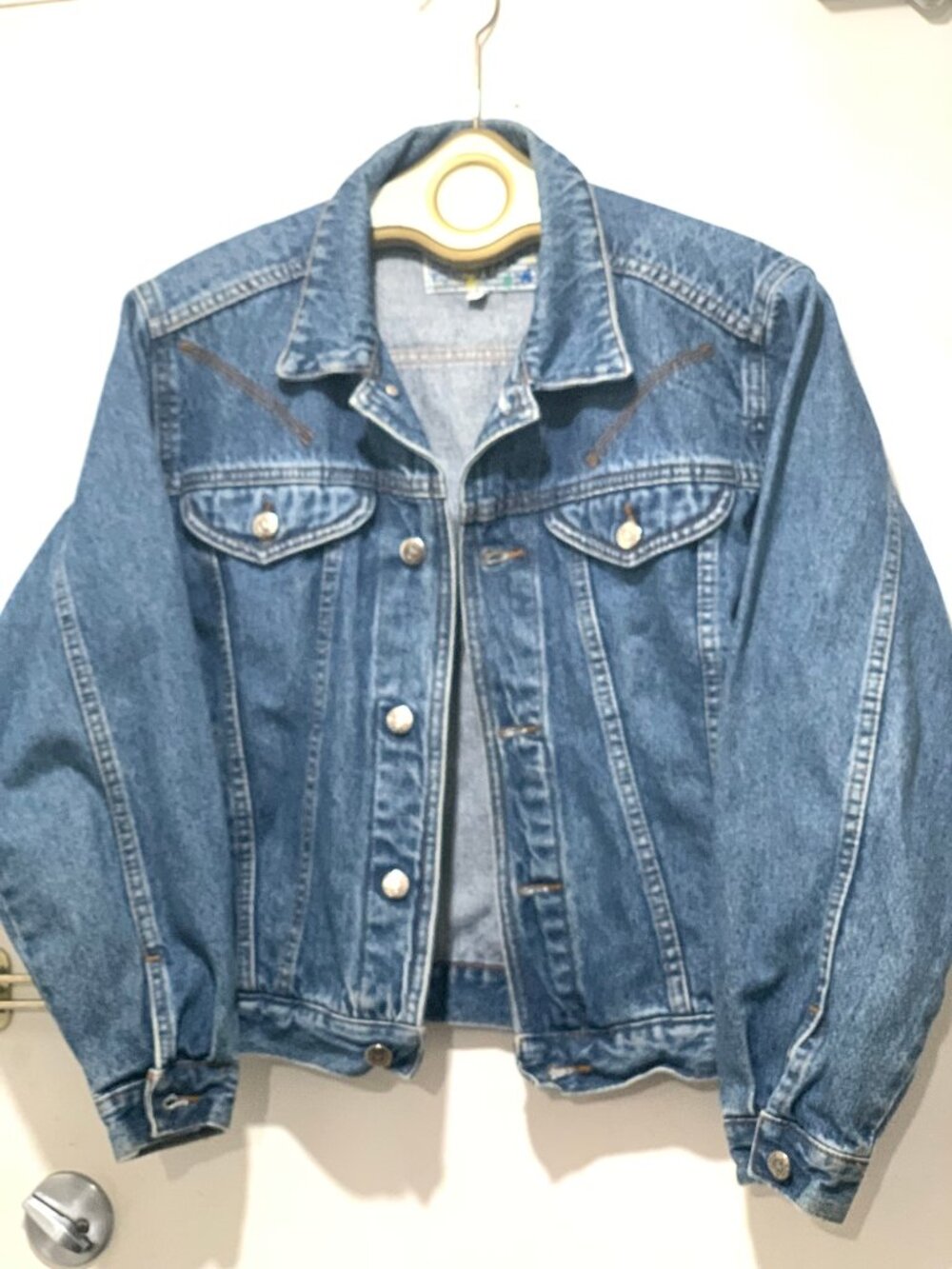 VINTAGE CARECA JEANS STRUCTURED FIT TRUCKER JACKETS SIZE L